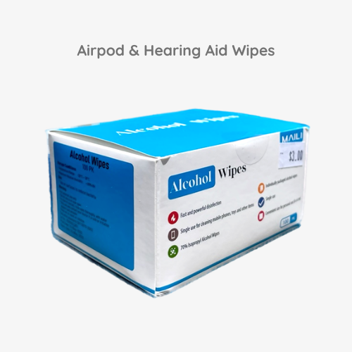 Alcohol Wipes For Airpods & Hearing Aids Ear Cleaning Clinic